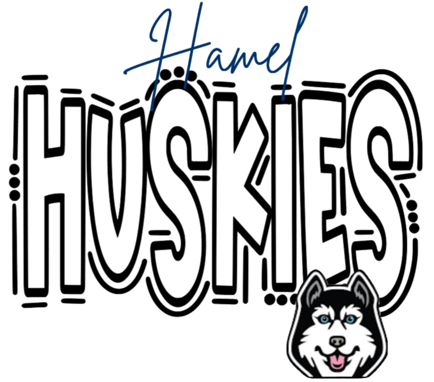 Huskies doodle letters