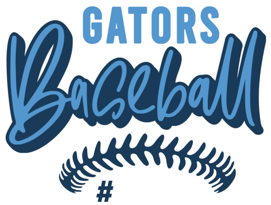 Dark Gators half baseball personalized