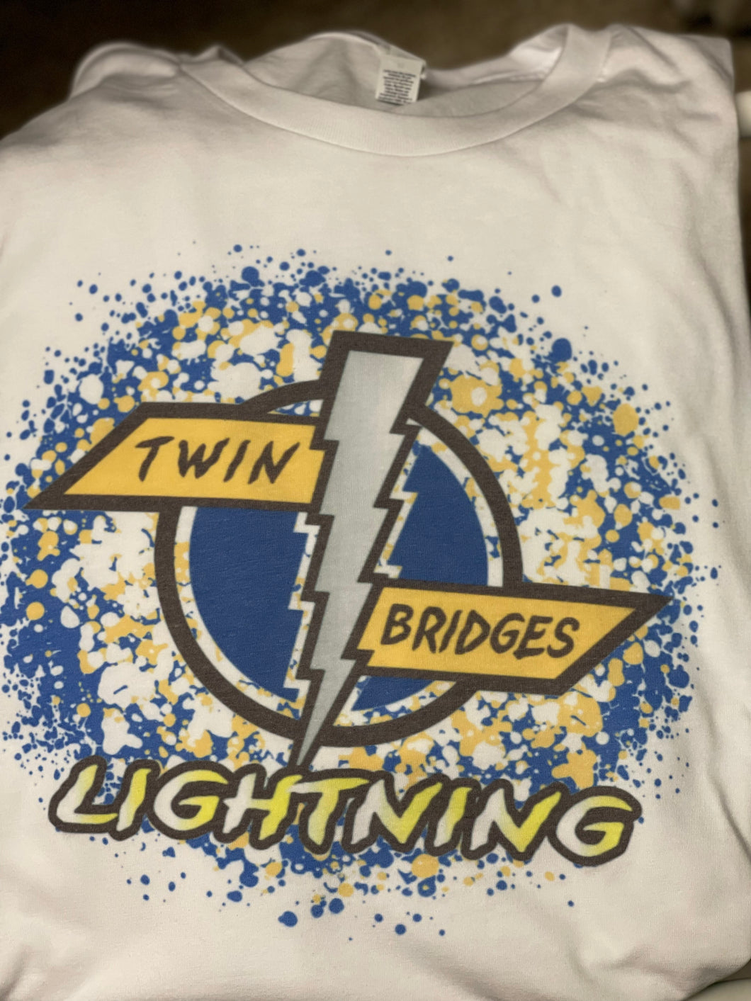 Twin bridges splatter logo
