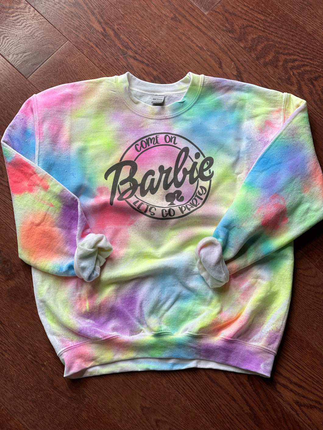 Barbie tye dye sweatshirt